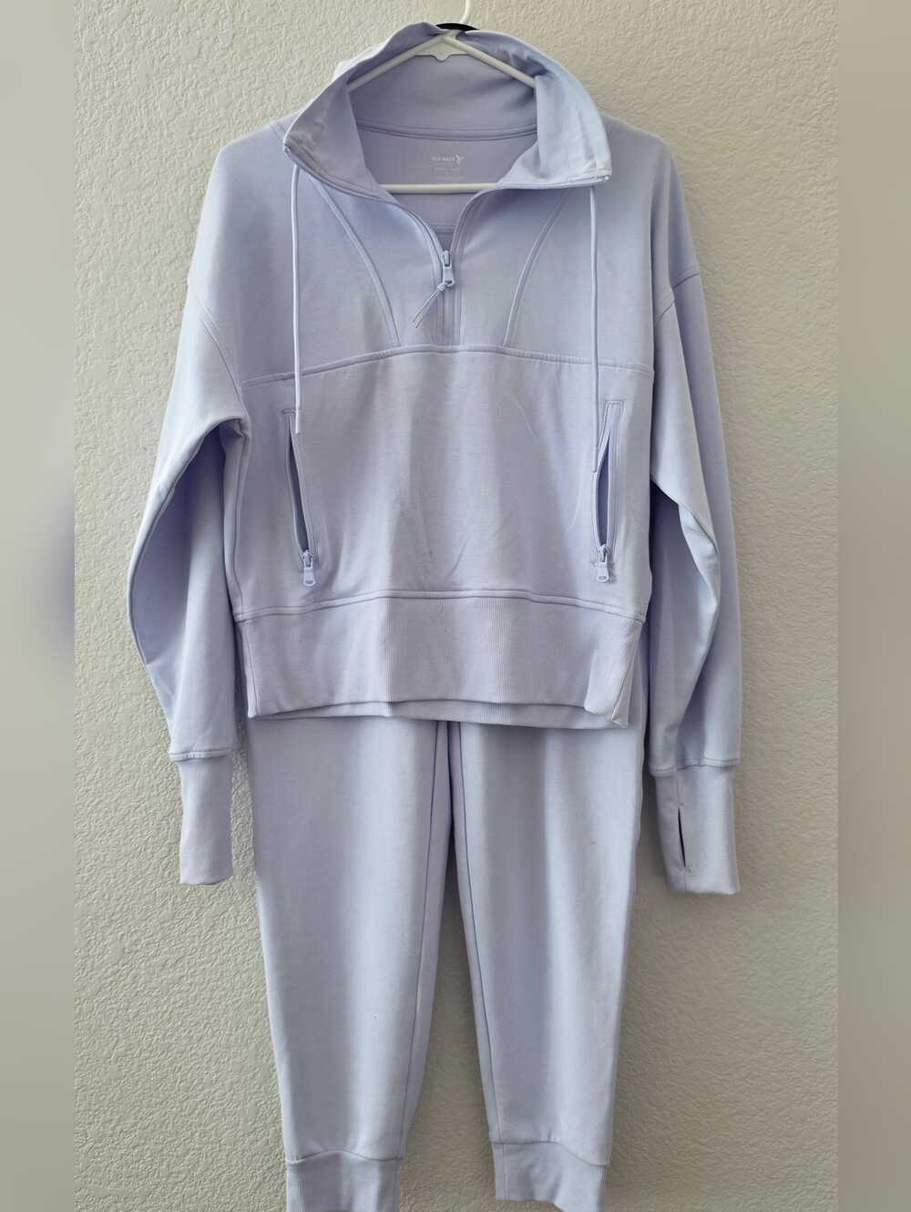 Old Navy Active Light Lavender Half-Zip Fleece Pullover
